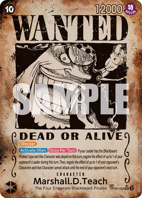 Marshall.D.Teach (Wanted Poster) [Emperors in the New World] | Good Games Cannington