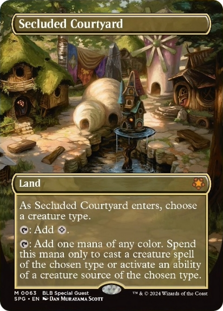 Secluded Courtyard (Borderless) [Bloomburrow Special Guests] | Good Games Cannington