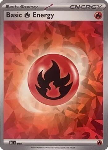Basic Fire Energy (010) (Cracked Ice Holo) [Scarlet & Violet: Stellar Crown] | Good Games Cannington