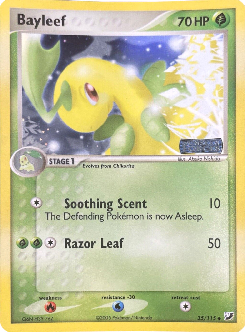 Bayleef (35/115) (Stamped) [EX: Unseen Forces] | Good Games Cannington