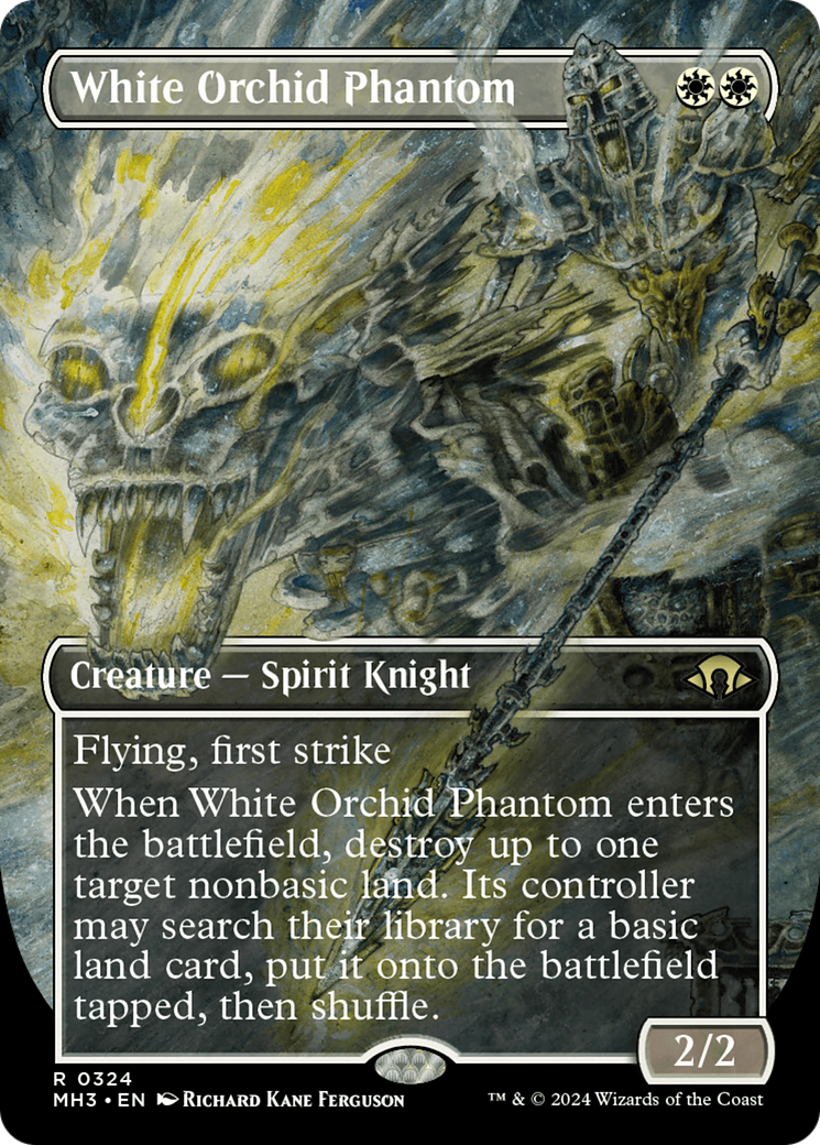 White Orchid Phantom (Borderless) [Modern Horizons 3] | Good Games Cannington