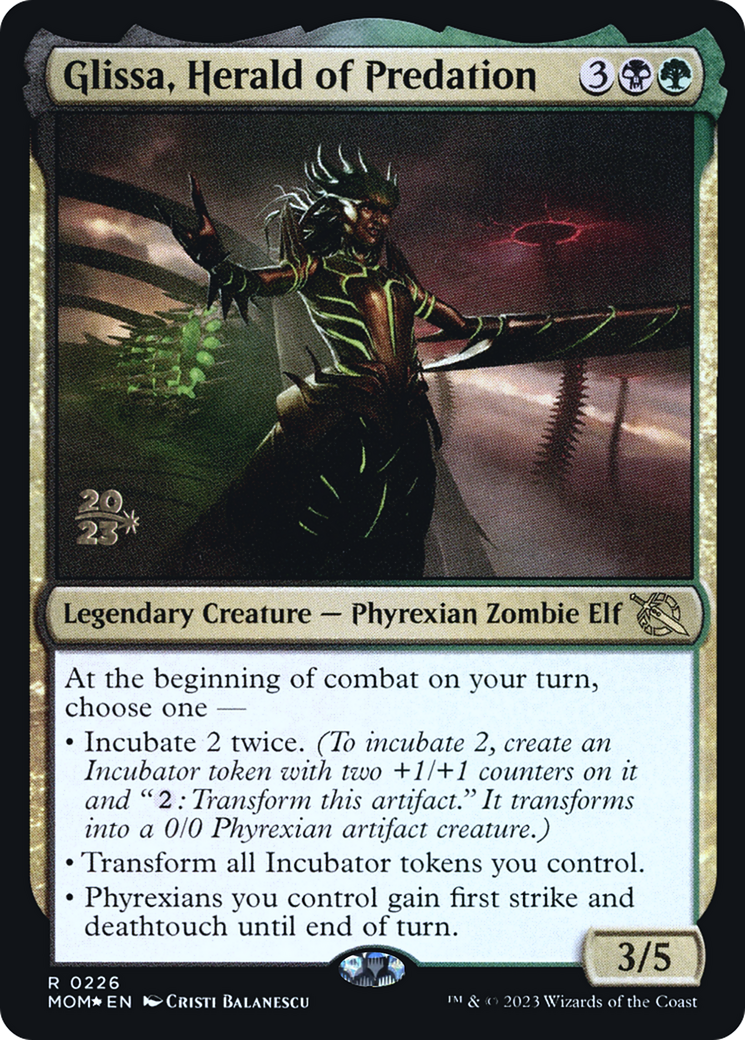 Glissa, Herald of Predation [March of the Machine Prerelease Promos] | Good Games Cannington