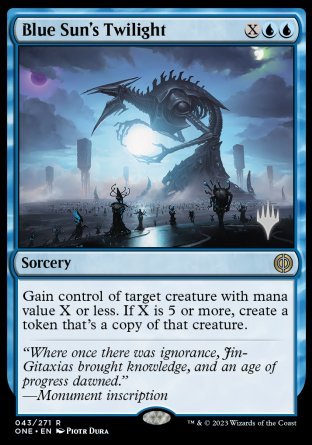 Blue Sun's Twilight (Promo Pack) [Phyrexia: All Will Be One Promos] | Good Games Cannington