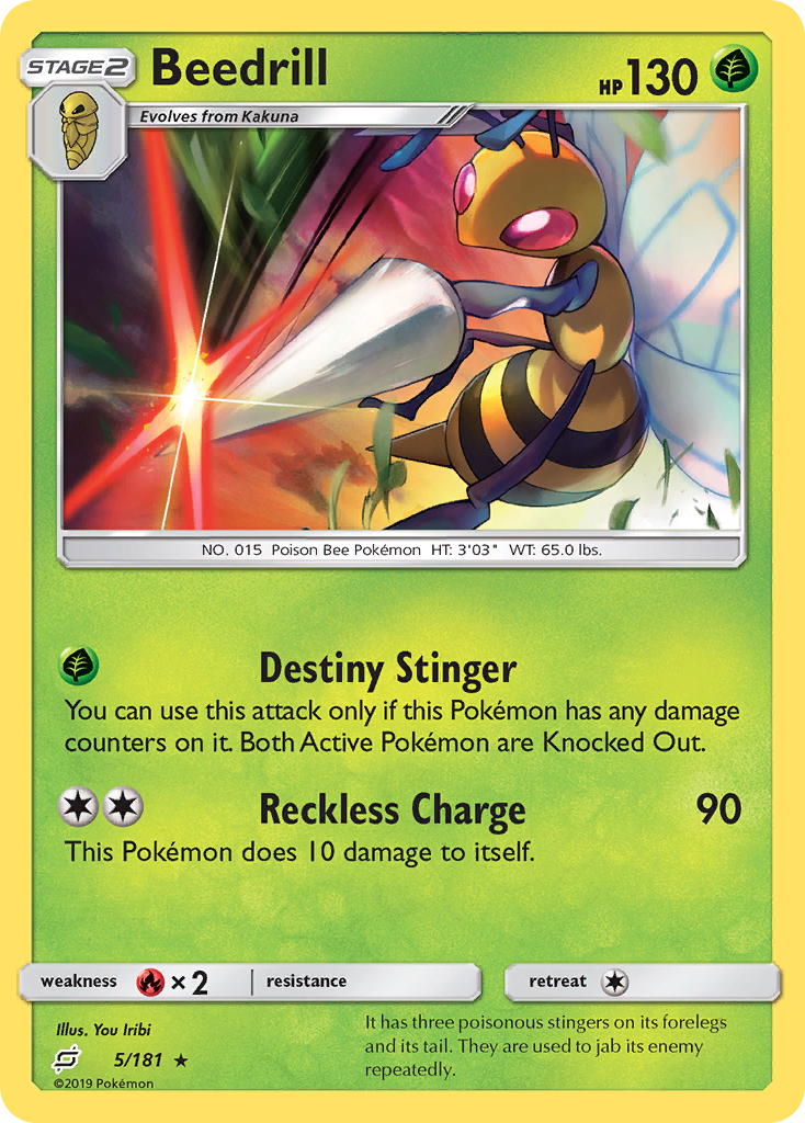 Beedrill (5/181) [Sun & Moon: Team Up] | Good Games Cannington