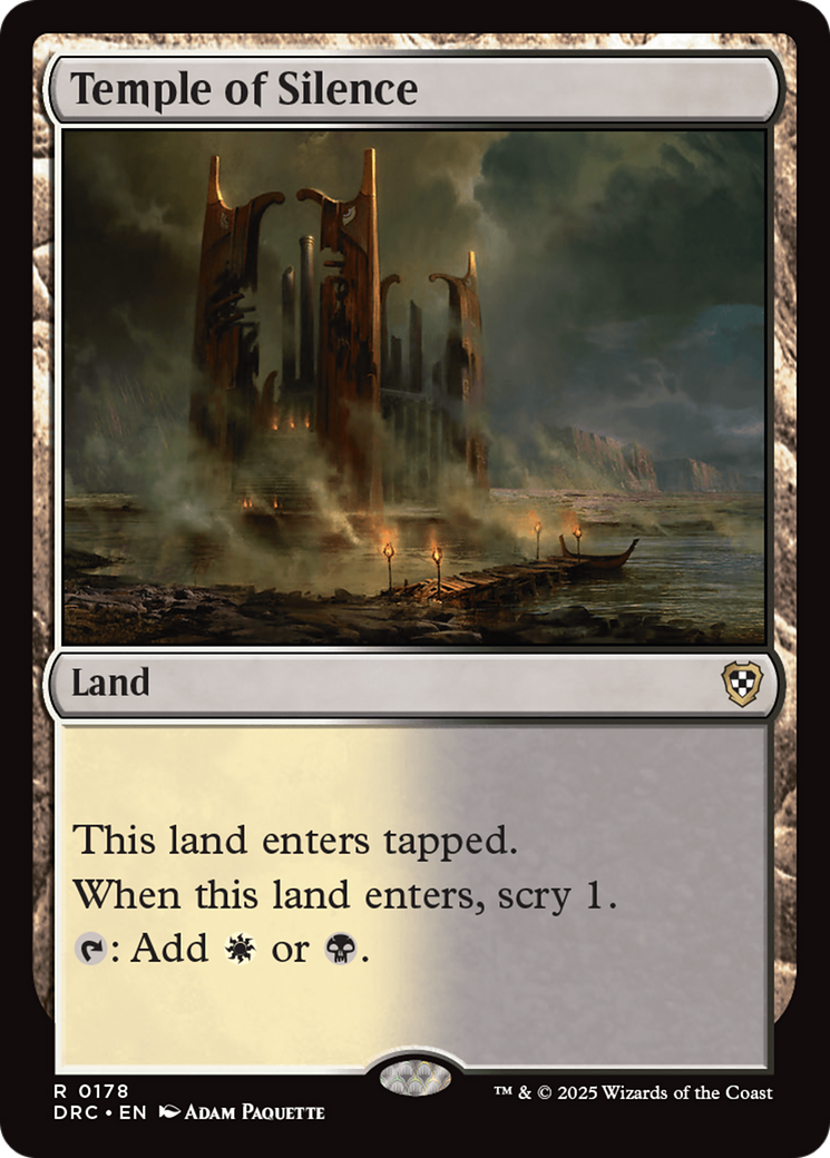 Temple of Silence [Aetherdrift Commander] | Good Games Cannington