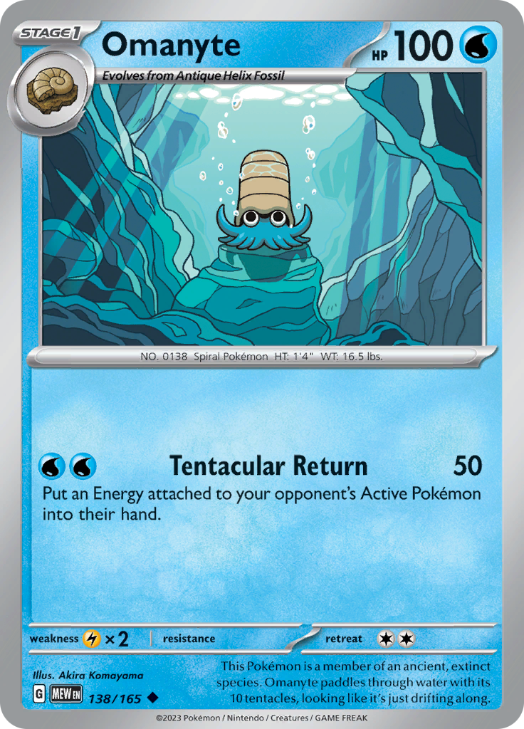 Omanyte (138/165) [Scarlet & Violet 151] | Good Games Cannington