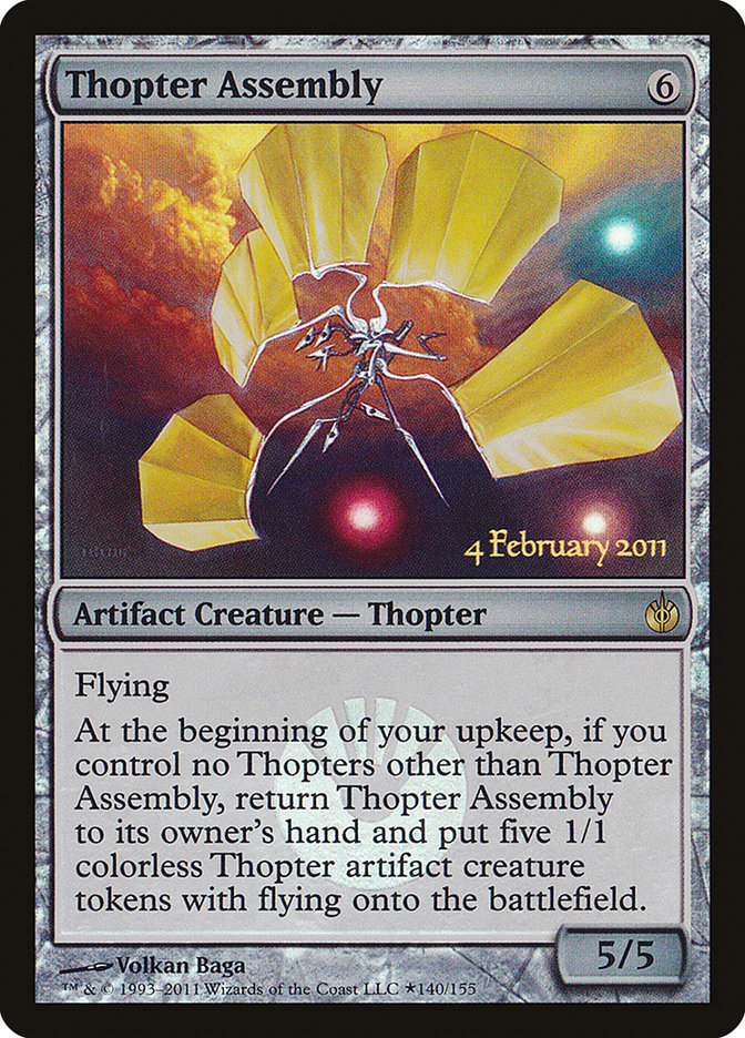 Thopter Assembly [Mirrodin Besieged Prerelease Promos] | Good Games Cannington