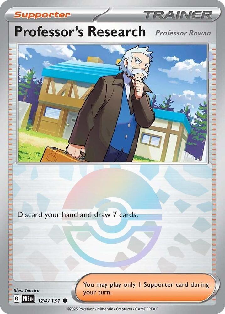 Professor's Research (124/131) [Professor Rowan] (Poke Ball Pattern) [Scarlet & Violet: Prismatic Evolutions] | Good Games Cannington