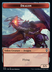 Gold // Dragon Double-Sided Token [Commander Legends: Battle for Baldur's Gate Tokens] | Good Games Cannington