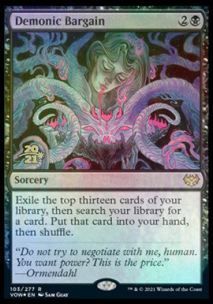 Demonic Bargain [Innistrad: Crimson Vow Prerelease Promos] | Good Games Cannington