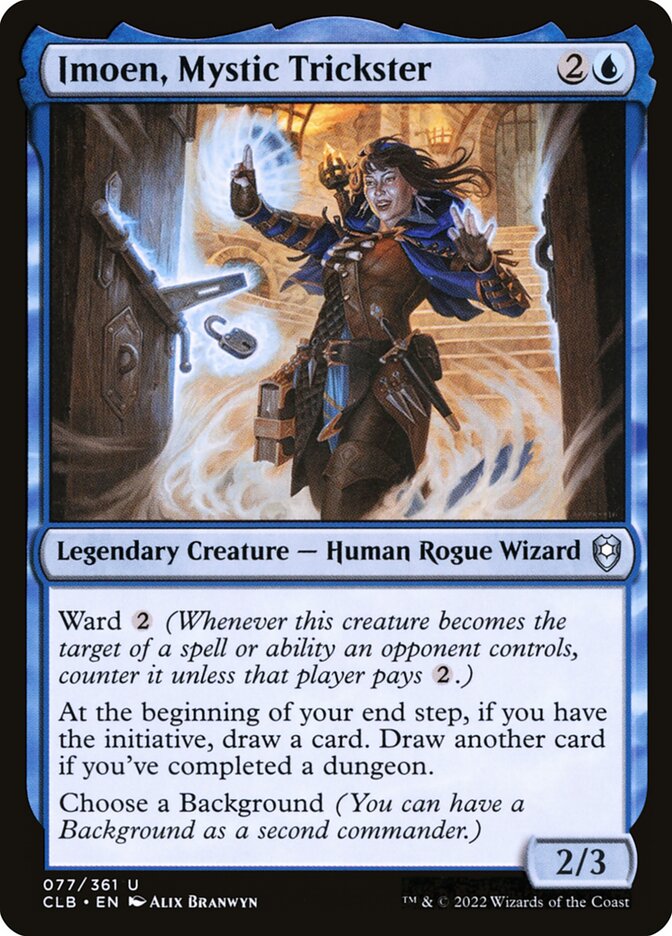 Imoen, Mystic Trickster 77 (Commander Legends: Battle for Baldur's Gate)  - Foil | Good Games Cannington