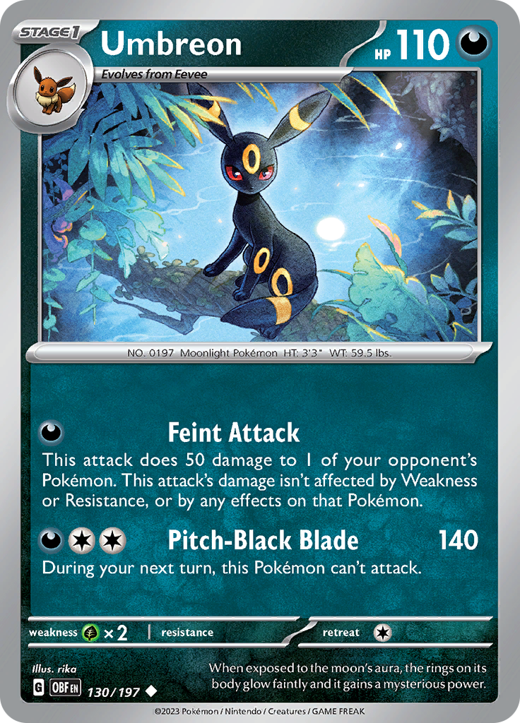 Umbreon (130/197) [Scarlet & Violet: Obsidian Flames] | Good Games Cannington