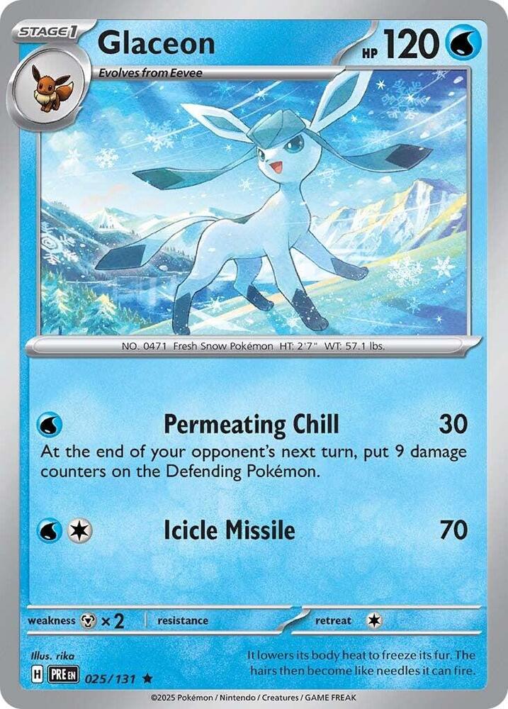 Glaceon (025/131) [Scarlet & Violet: Prismatic Evolutions] | Good Games Cannington
