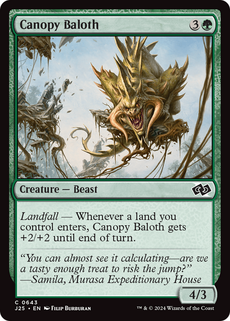 Canopy Baloth [Foundations Jumpstart] | Good Games Cannington