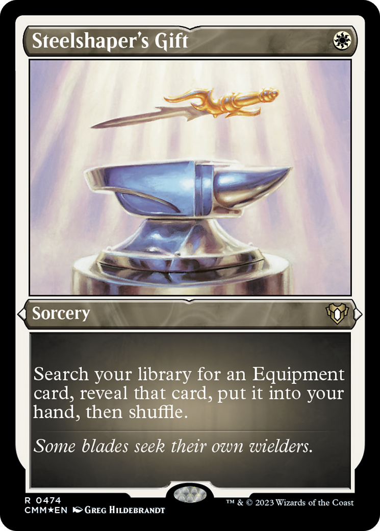 Steelshaper's Gift (Foil Etched) [Commander Masters] | Good Games Cannington