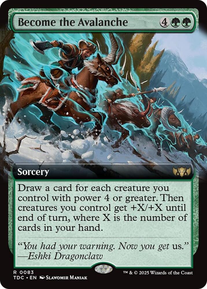Become the Avalanche 83 (Commander: Tarkir: Dragonstorm)  - Extended Art | Good Games Cannington
