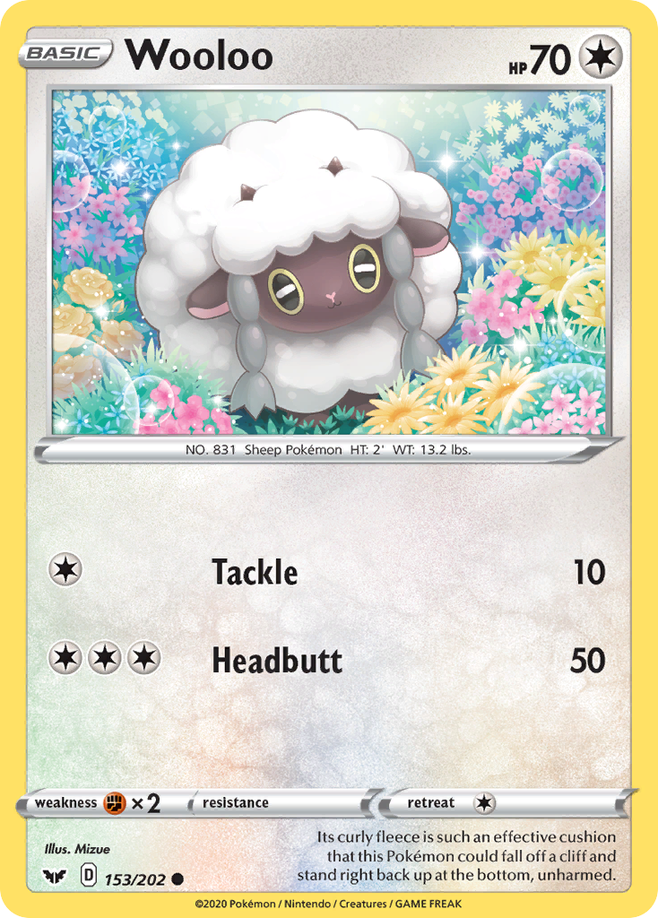 Wooloo (153/202) [Sword & Shield: Base Set] | Good Games Cannington