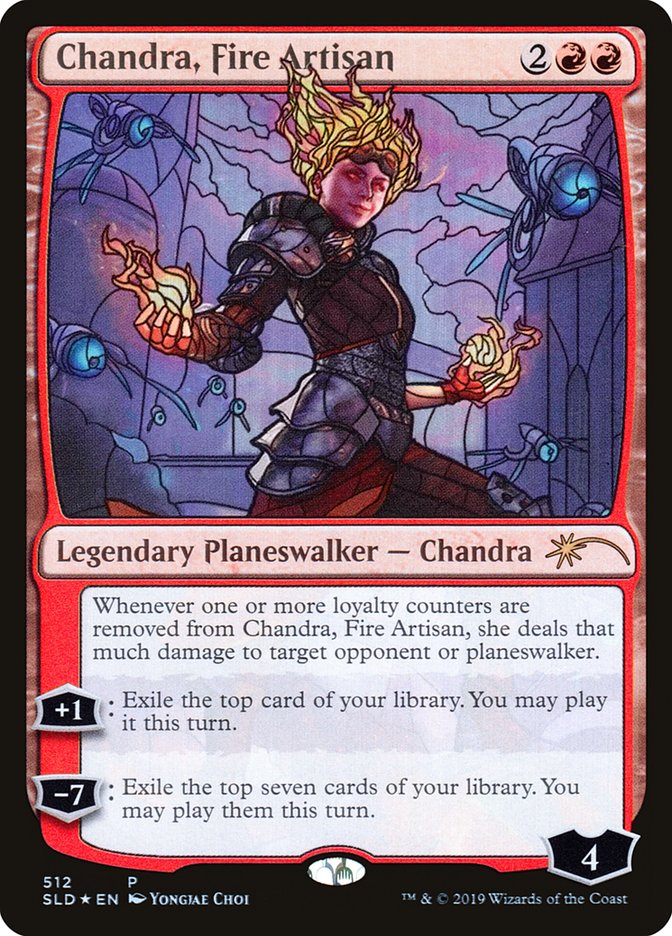 Chandra, Fire Artisan (Stained Glass) [Secret Lair Drop Promos] | Good Games Cannington