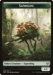 Beast // Saproling Double-Sided Token [Zendikar Rising Commander Tokens] | Good Games Cannington