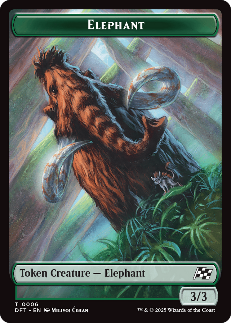 Insect // Elephant Double-Sided Token [Aetherdrift Tokens] | Good Games Cannington