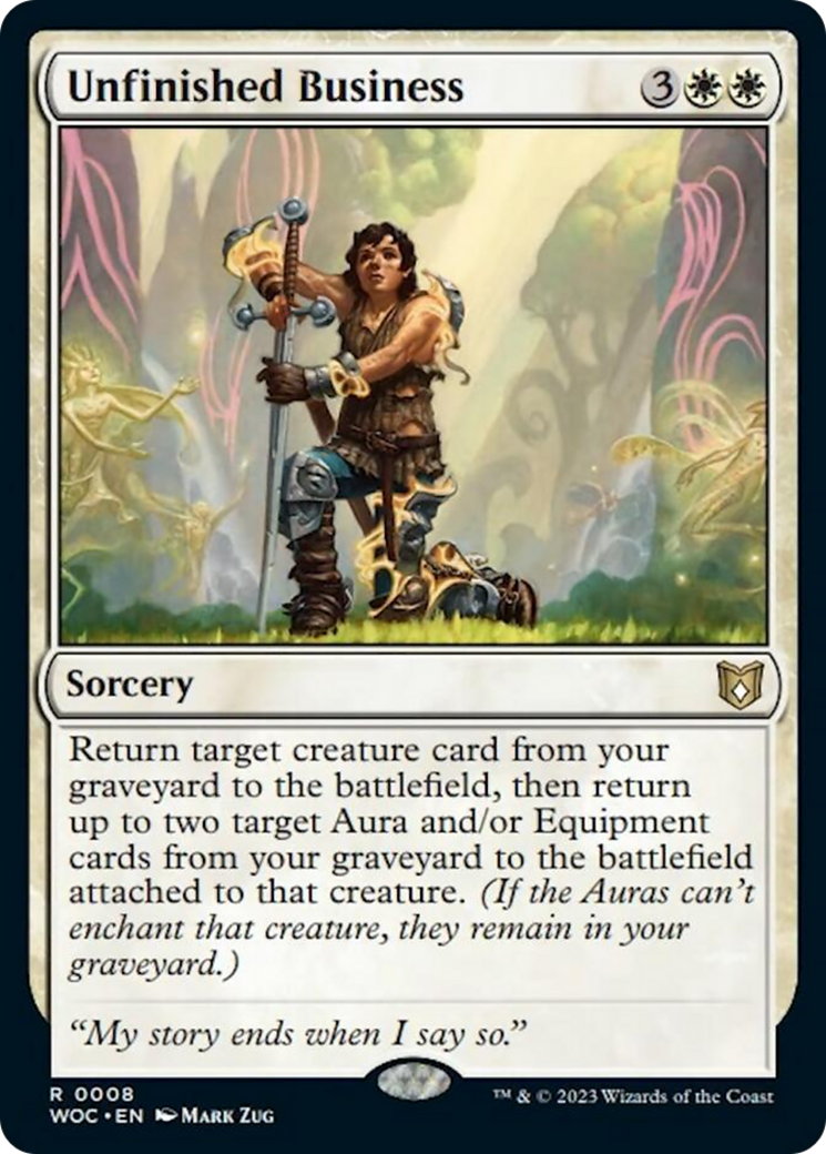 Unfinished Business [Wilds of Eldraine Commander] | Good Games Cannington