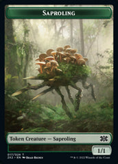 Saproling // Phyrexian Golem Double-Sided Token [Double Masters 2022 Tokens] | Good Games Cannington