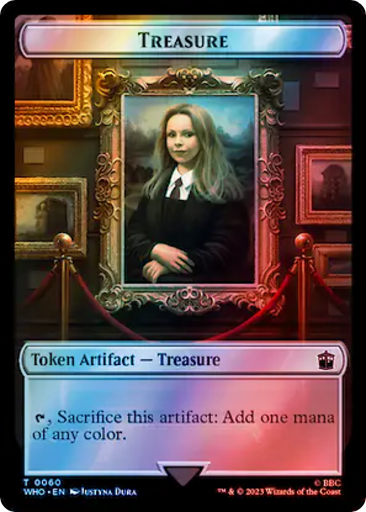 Fish // Treasure (0060) Double-Sided Token (Surge Foil) [Doctor Who Tokens] | Good Games Cannington