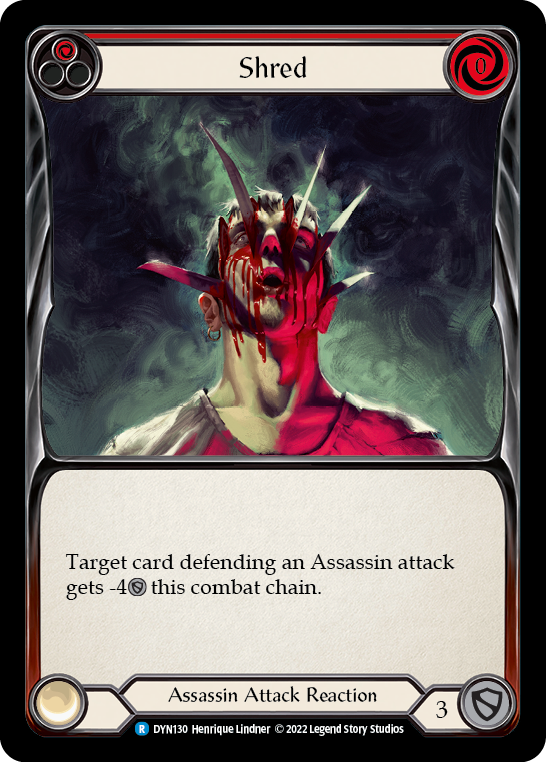 Shred (Red) [DYN130] (Dynasty)  Rainbow Foil | Good Games Cannington