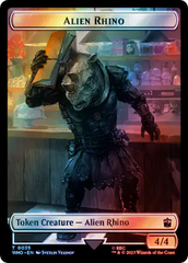 Alien Rhino // Cyberman Double-Sided Token (Surge Foil) [Doctor Who Tokens] | Good Games Cannington