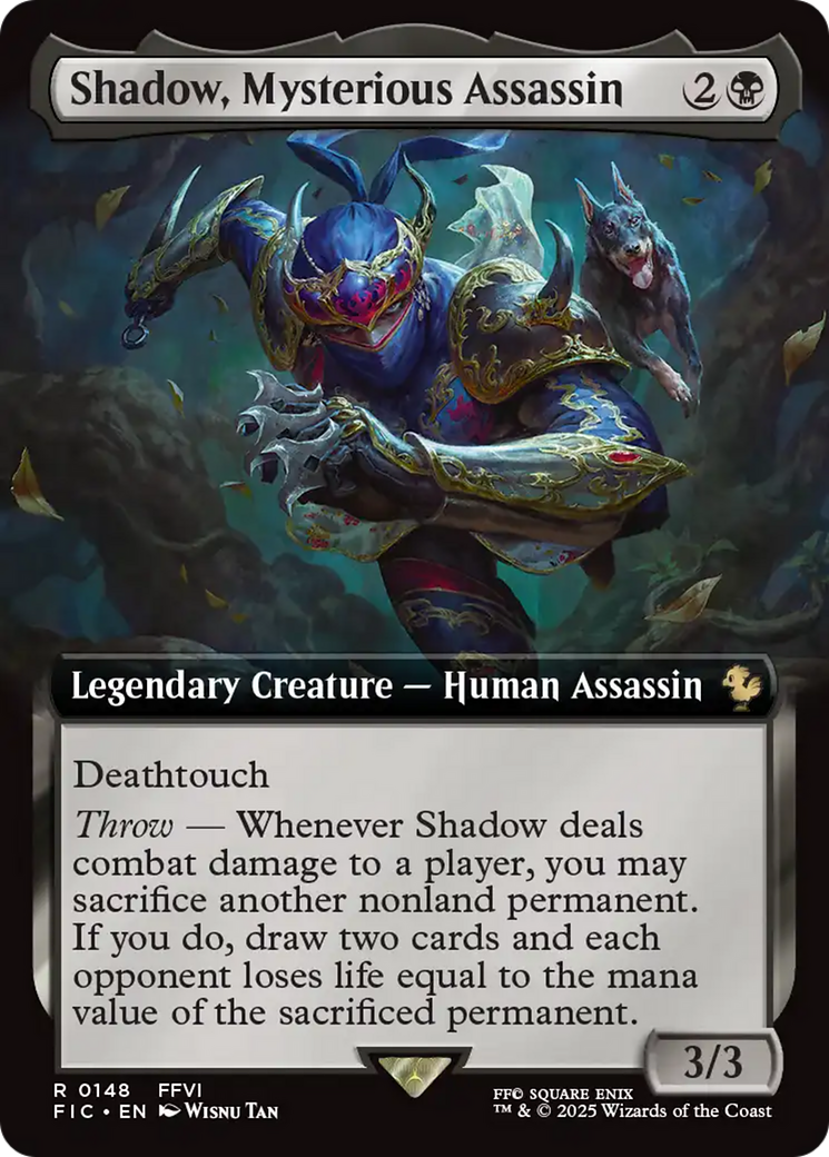 Shadow, Mysterious Assassin (Extended Art) [FINAL FANTASY Commander] | Good Games Cannington