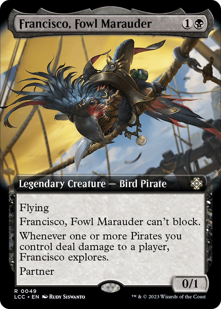 Francisco, Fowl Marauder (Extended Art) [The Lost Caverns of Ixalan Commander] | Good Games Cannington