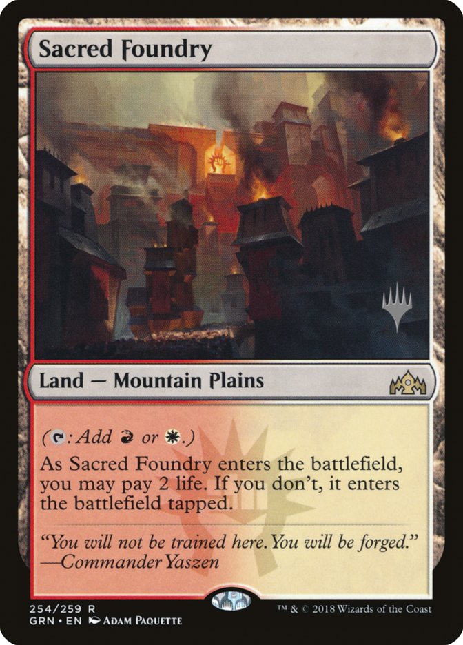 Sacred Foundry (Promo Pack) [Guilds of Ravnica Promos] | Good Games Cannington