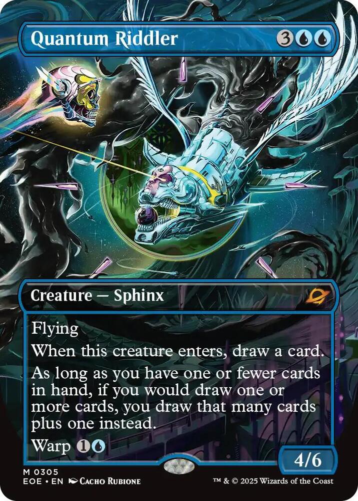 Quantum Riddler Borderless 305/276 (Edge of Eternities)  - Borderless Foil | Good Games Cannington