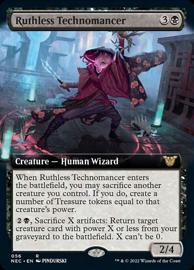 Ruthless Technomancer (Extended Art) [Kamigawa: Neon Dynasty Commander] | Good Games Cannington