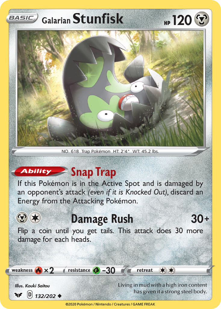 Galarian Stunfisk (132/202) [Sword & Shield: Base Set] | Good Games Cannington