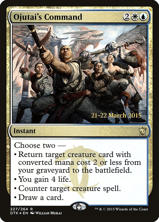 Ojutai's Command [Dragons of Tarkir Prerelease Promos] | Good Games Cannington