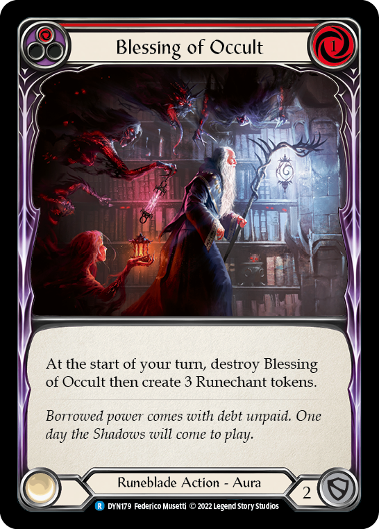 Blessing of Occult (Red) [DYN179] (Dynasty)  Rainbow Foil | Good Games Cannington