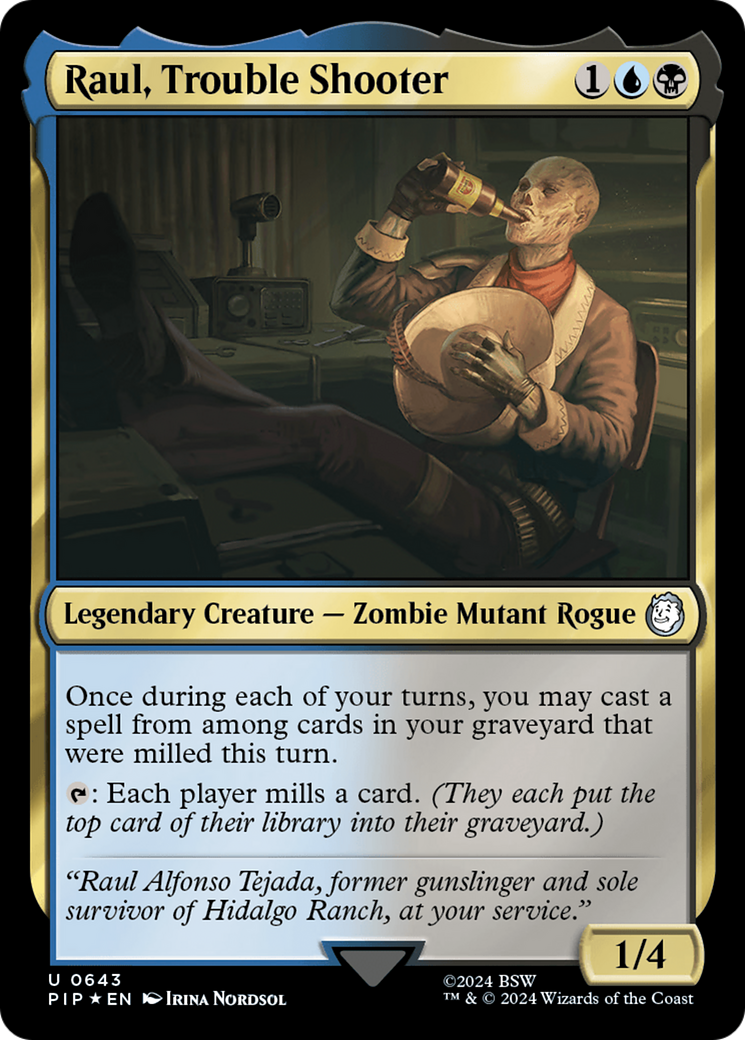 Raul, Trouble Shooter (Surge Foil) [Fallout] | Good Games Cannington