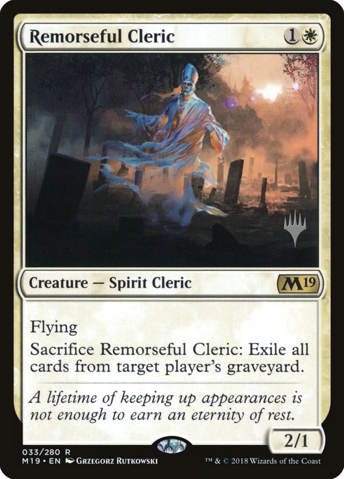 Remorseful Cleric (Promo Pack) [Core Set 2019 Promos] | Good Games Cannington