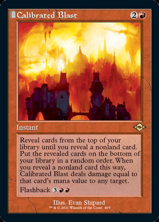 Calibrated Blast (Retro Foil Etched) [Modern Horizons 2] | Good Games Cannington