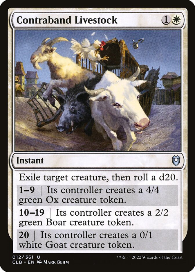 Contraband Livestock 12 (Commander Legends: Battle for Baldur's Gate)  | Good Games Cannington
