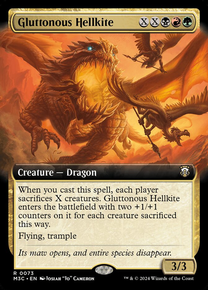 Gluttonous Hellkite 73/411 (Commander: Modern Horizons 3)  - Extended Art | Good Games Cannington