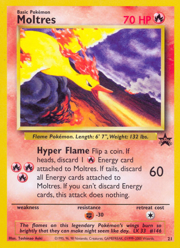 Moltres (21) [Wizards of the Coast: Black Star Promos] | Good Games Cannington