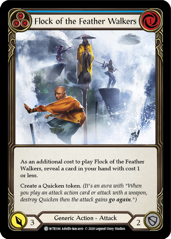 Flock of the Feather Walkers (Blue) [U-WTR184] (Welcome to Rathe Unlimited)  Unlimited Rainbow Foil | Good Games Cannington
