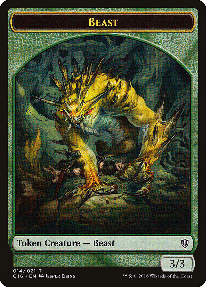 Beast // Ogre Double-Sided Token [Commander 2016 Tokens] | Good Games Cannington