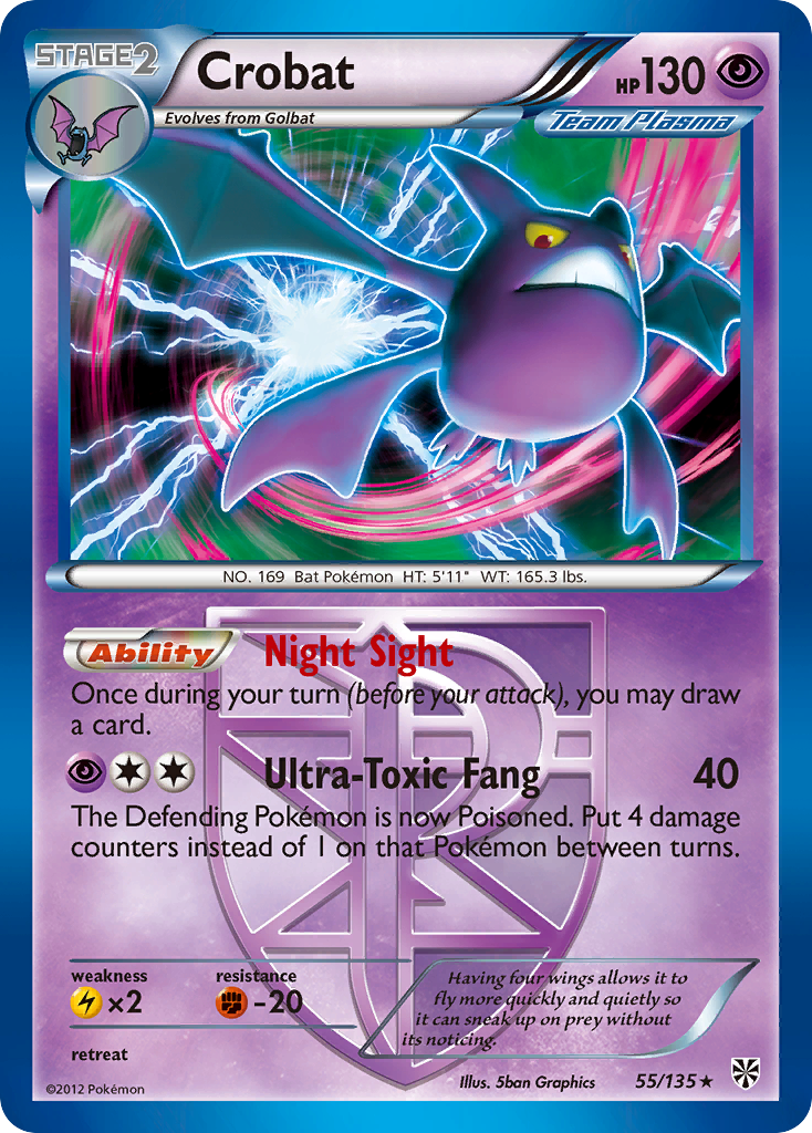 Crobat (55/135) [Black & White: Plasma Storm] | Good Games Cannington