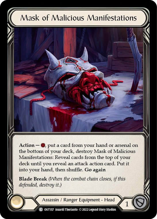 Mask of Malicious Manifestations [OUT157] (Outsiders)  Rainbow Foil | Good Games Cannington