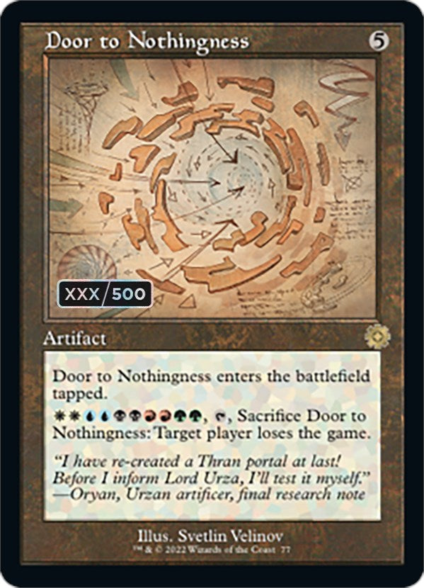 Door to Nothingness (Retro Schematic) (Serialized) [The Brothers' War Retro Artifacts] | Good Games Cannington