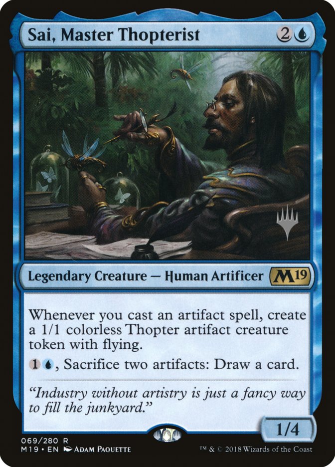 Sai, Master Thopterist (Promo Pack) [Core Set 2019 Promos] | Good Games Cannington