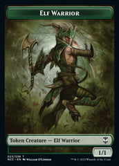 Elf Warrior // Wurm Double-Sided Token [Streets of New Capenna Commander Tokens] | Good Games Cannington